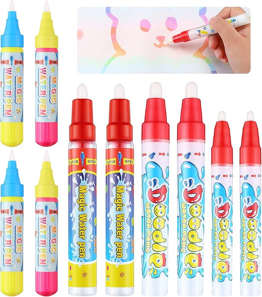 Tenare 10 Pcs Water Pens Water Doodle Pens Replacement Drawing Markers Doodle for Toddlers Kids Painting