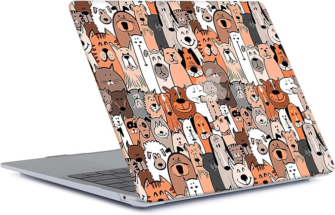 Case Compatible with MacBook Air 11 Inch Model A1370 & A1465, 2 in 1 Matte Plastic Laptop Hard Shell Snap on Case Bundle with Keyboard Cover for Mac Air 11,6" - Animal
