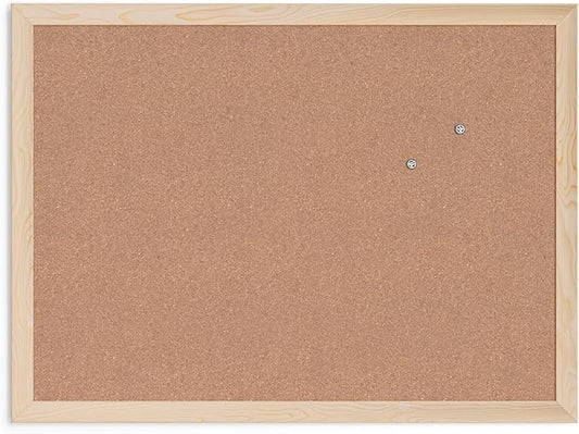 U Brands Cork Bulletin Board,18 x 24 Inches, Light Birch Wood Frame (265U00-01)