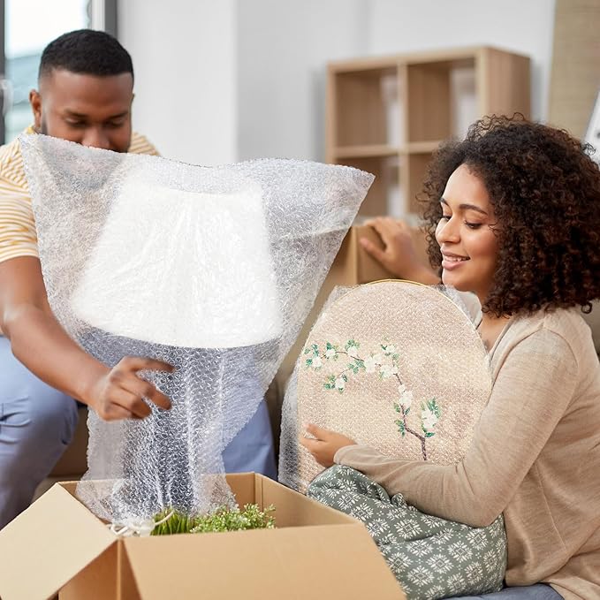 10 Pack Extra Large Bubble Pouches 20 * 24 Inch Clear Bubble Pouch Wrap Bags for Packing Shockproof Cushioning Wrap Bag for Shipping Moving Fragile Dishes China Plates Painting Fragile Items