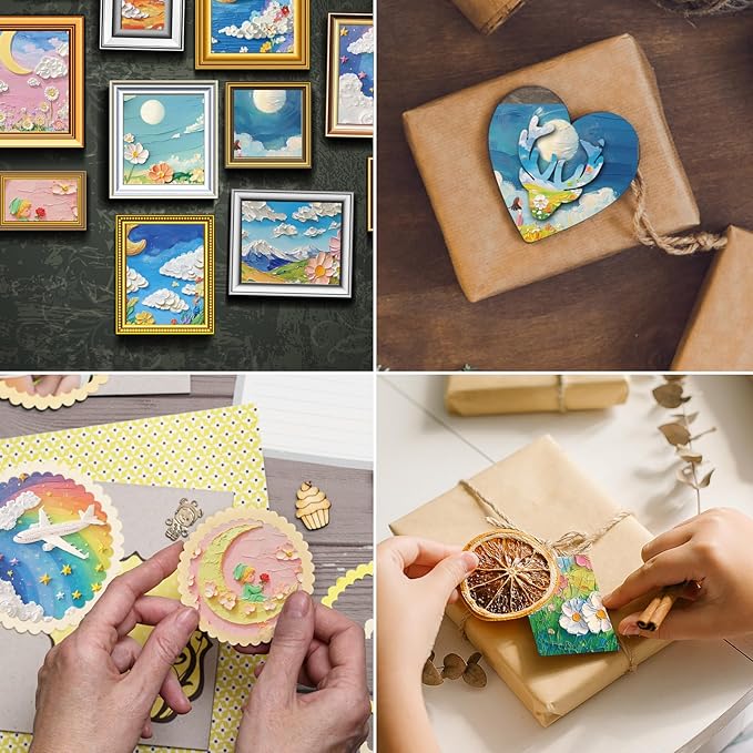 48 Sheets Scrapbook Paper 11x11, Oil Painting Floral Pattern Decorative Scrapbook Paper for Journals DIY Cards and Photo Albums, Aesthetic Craft Supplies for Kids and Adults