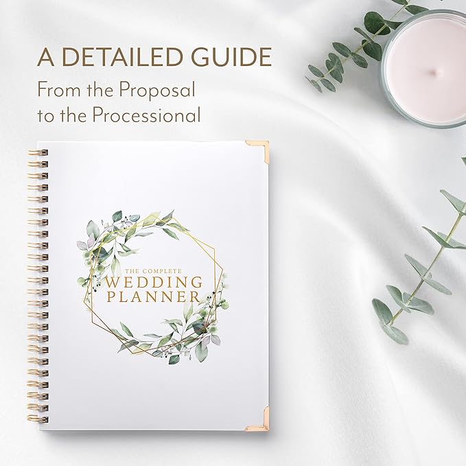 Your Perfect Day Wedding Planner Book and Organizer - Wedding Planner Book - Bridal Planning Binder with Countdown Calendar - Bride Gifts - (FLORAL)