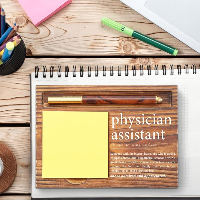 Appreciation Gifts for Physician Assistant Sticky Note Holder, Thank You Gift Physician Assistant PA Week Gifts Self-Stick Note Pad Holders for Clinics or Hospitals TZP71