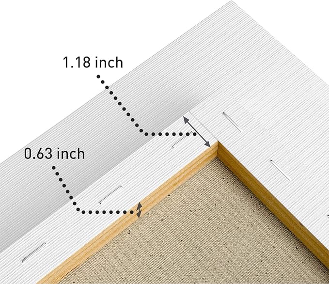 GOTIDEAL Stretched Canvases for Painting, 36x48" Inch Set of 2, Primed White - 100% Cotton Blank Art Large Canvas Boards for Painting for Acrylic Pouring, Oil Paint Dry & Wet Art Media