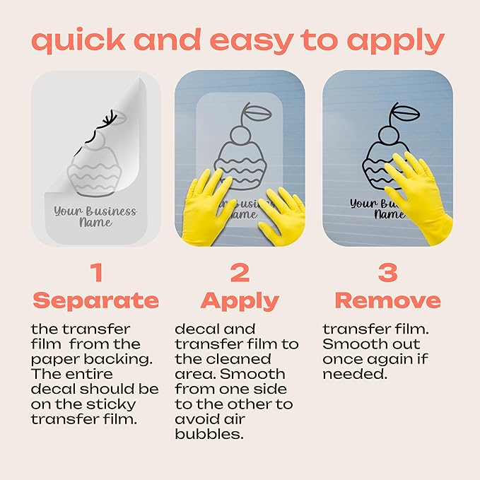 Custom Business Decals Stickers Vinyl - Personalized Logo Decal Vinyl Signs - Customized Window Decal with Logo Business - Waterproof Custom Stickers for Business, Home, Office