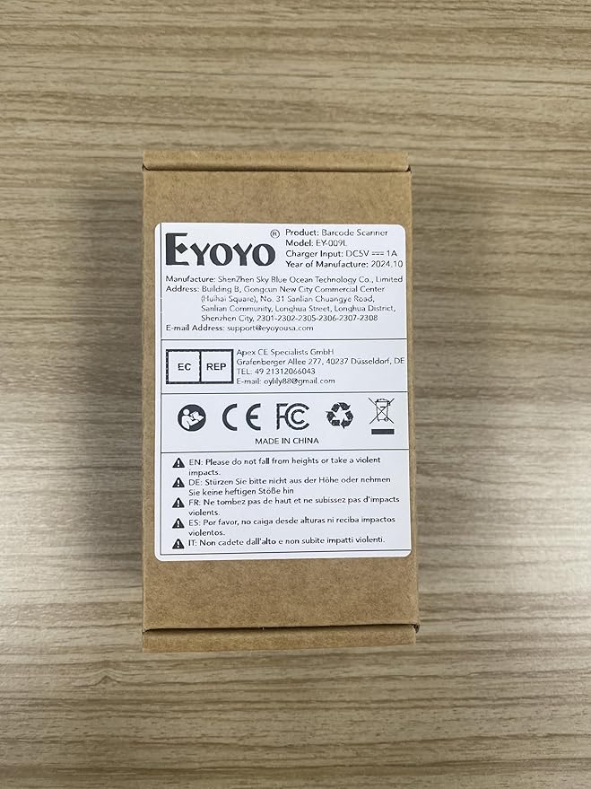 Eyoyo Mini 1D Bluetooth Barcode Scanner, 3-in-1 Bluetooth & USB Wired & 2.4G Wireless Barcode Reader Portable Bar Code Scanning Work with Windows, Android, iOS, Tablets or Computers(Pink)