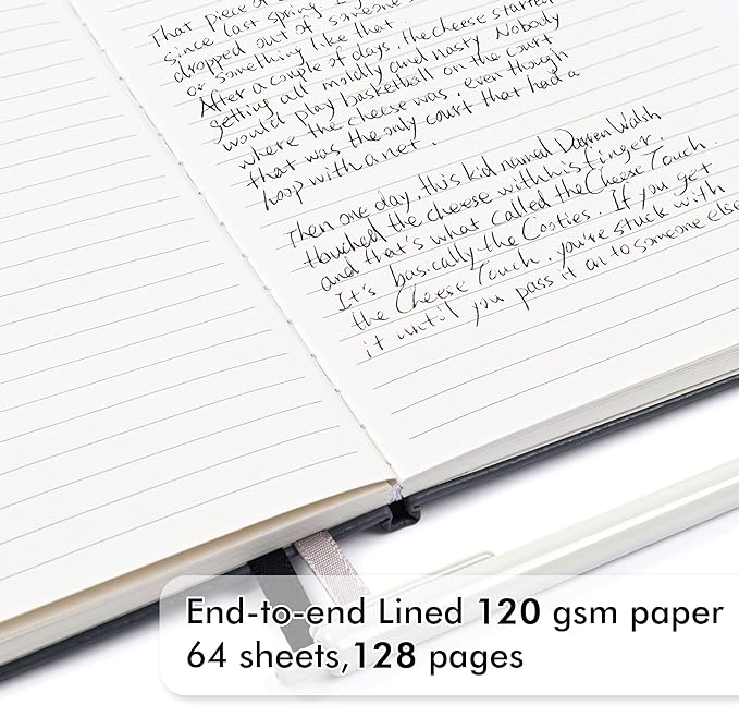 feela 18 Pack Journal Notebook for Work, Business Notebook Bulk Hardcover Lined Writing Journal with Pen Holder for Men Women Note Taking, with 18 Black Pens, 120 GSM, 5.1”x8.3”, A5, Gray