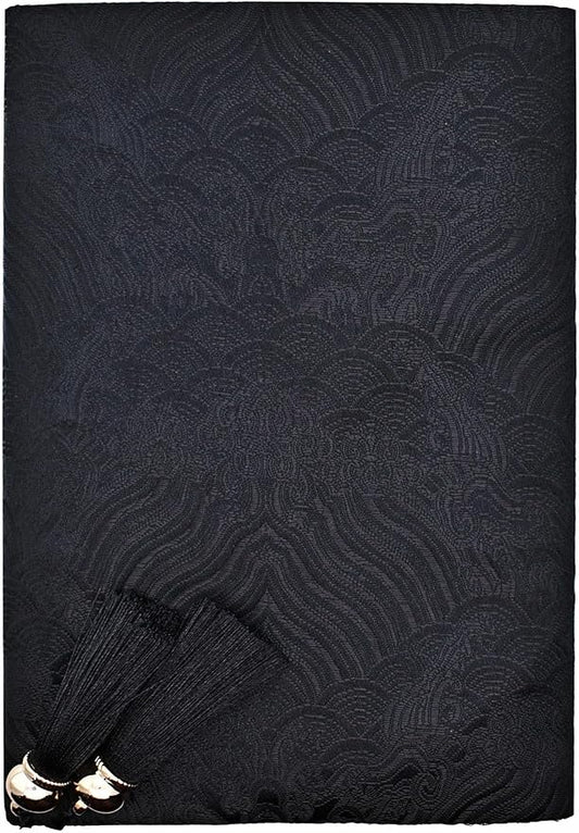 BLBMH 5.5x8.5 inch Book Covers with Bookmarks Adjustable Fabric Paperbacks Book Covers for Privacy Hardcover Softcover Novels Notebook Book Lovers Gifts - Chinese Black 8.5in