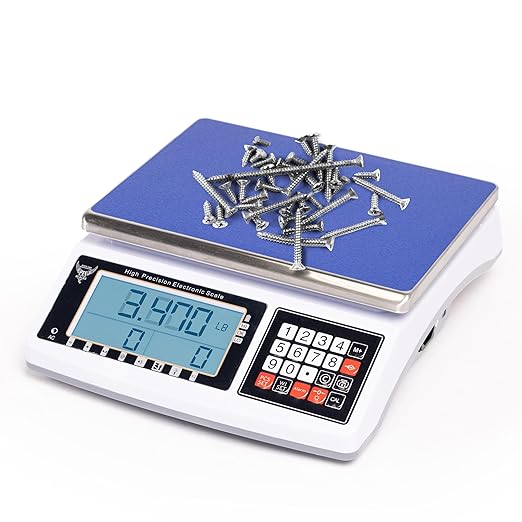 Industrial Counting Scale Digital Scale for Parts and Coins kg/g/lb Electronic Gram Scale Inventory Counting Scale Industrial Parts Coins Piece Counting Scale (30kg/66lb, 1g)