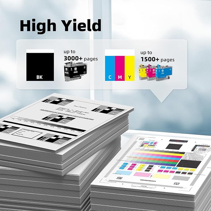 LC406 Ink Cartridges Compatible for Brother LC406 LC406XL LC 406 XL Work for Brother MFC-J4335DW MFC-J5855DW MFC-J4535DW MFC-J6555DW MFC-J6955DW Printer (4 Pack, Black, Cyan, Magenta, Yellow)