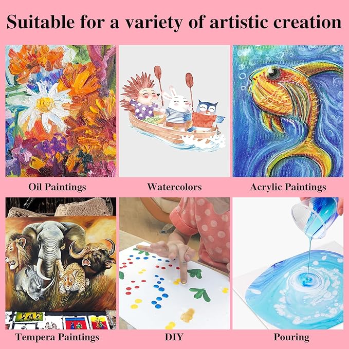 ESRICH Canvas Boards for Painting 8x10in,28 Pack Bulk Canvases for Painting - Cotton Canvas Panels for Oil, Acrylic & Watercolor Painting.