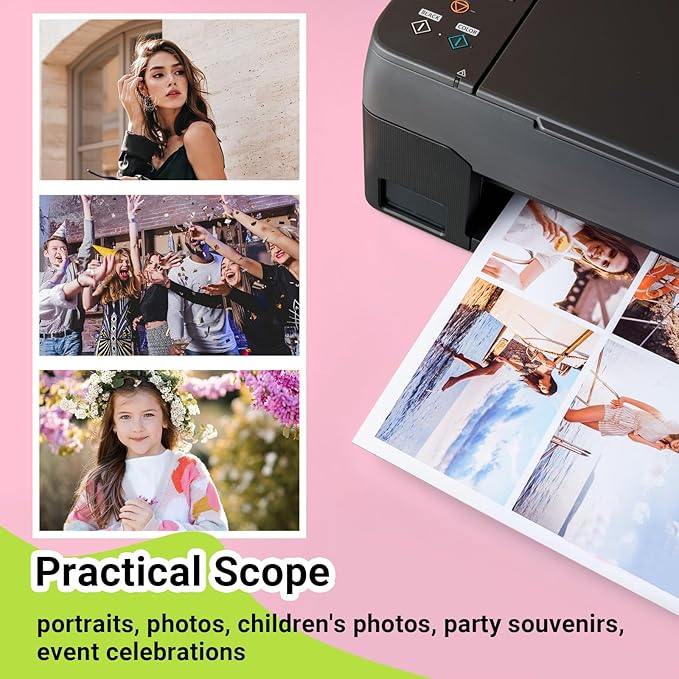 TECKWRAP Matte Photo Paper 8.5" x 11" - 69lb Photo Paper for Inkjet Printer Paper, Ideal for Portrait Photography, 20 Sheets, Smudge-Proof