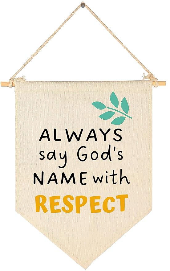 Bible Verse Decor-Flag Gifts for Boys Girls Kids,Banner Wall Sign Gift for Classroom,Nursery,Baby Room,Reading House,Playroom Bedroom,Front Door-The 10 Commandments Sign-God's Rules