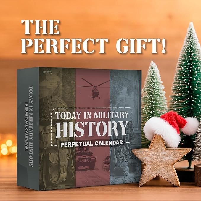 Today In Military History Calendar | Perpetual War History Calendar For The Military History Enthusiast, This Day In Amazing History Trivia Facts & Achievements | History Buff Gift Page A Day Box Calendar with Historical Info For Every Day of The Year