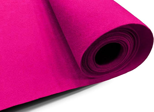 EOVEA | Acrylic Felt Fabric by The Yard - Non-Stiff, Soft Material - 72" Wide - 1.6mm Thick Felt Sheets for DIY Crafts, Sewing, Upholstery, Cushion, Padding(Neon Pink, 2 Yard)