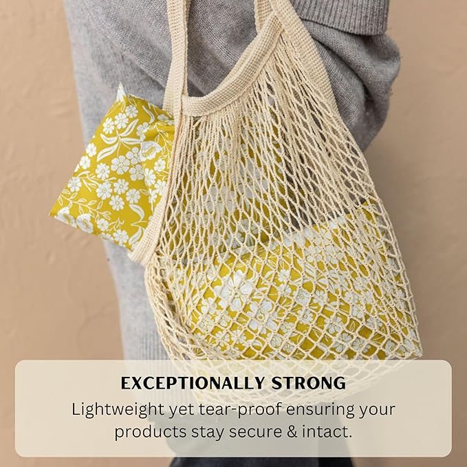 Poly Mailers 6x9 Inch 100 Pack Small Shipping Bags Strong Thick Mailing Envelopes | Self Sealing Adhesive | Waterproof & Tear Resistant | Small Business Packaging for Clothing - Floral Mustard Yellow