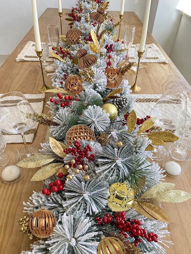 4" Christmas Ball Ornaments Set 12PCS Large Shatterproof Plastic Ornaments Christmas Tree Ball Hanging Ornaments for Xmas Tree Wedding Party Holiday Decorations - Bronze, Gold