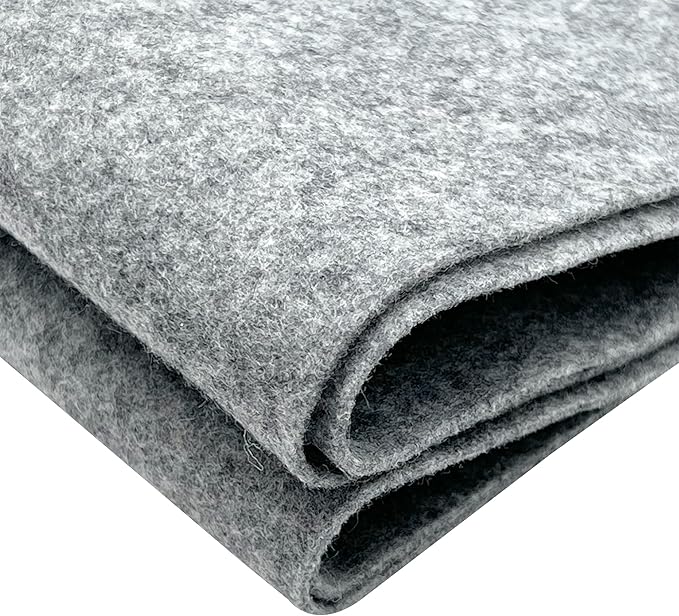 EOVEA | Acrylic Felt Fabric by The Yard - Non-Stiff, Soft Material - 72" Wide - 1.6mm Thick Felt Sheets for DIY Crafts, Sewing, Upholstery, Cushion, Padding(Heater Gray, One Yard)