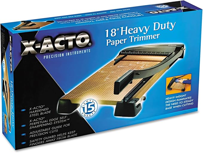 X-ACTO Heavy Duty Wood Guillotine Trimmer, 18 Inches