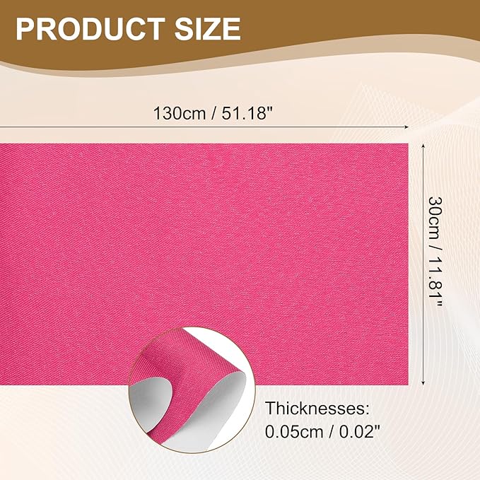 PATIKIL Book Binding Cloth, 51 x 11 Inches Book Cloth for Binding Repairing Fabric Surface Paper Backed Bookbinding Supplies, Rose Red