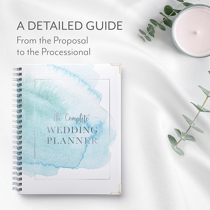 Your Perfect Day Wedding Planner Book and Organizer - Wedding Planner Book - Bridal Planning Binder with Countdown Calendar - Bride Gifts - (WATERCOLOR)