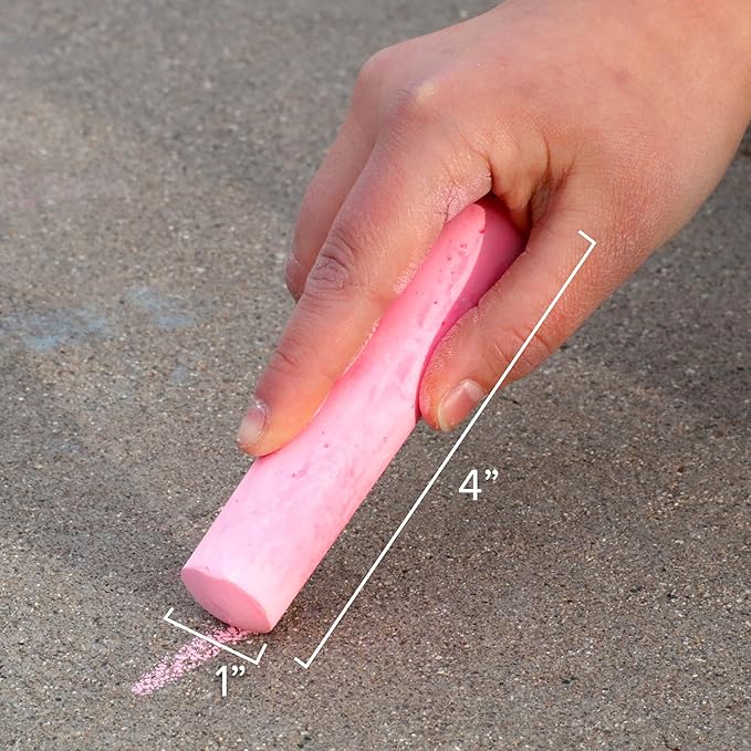 Kid Made Modern Non Toxic Sidewalk Chalk Bucket (24 Count) - Washable Colored Chalk Bulk Set for Kids and Toddlers Outdoor Games