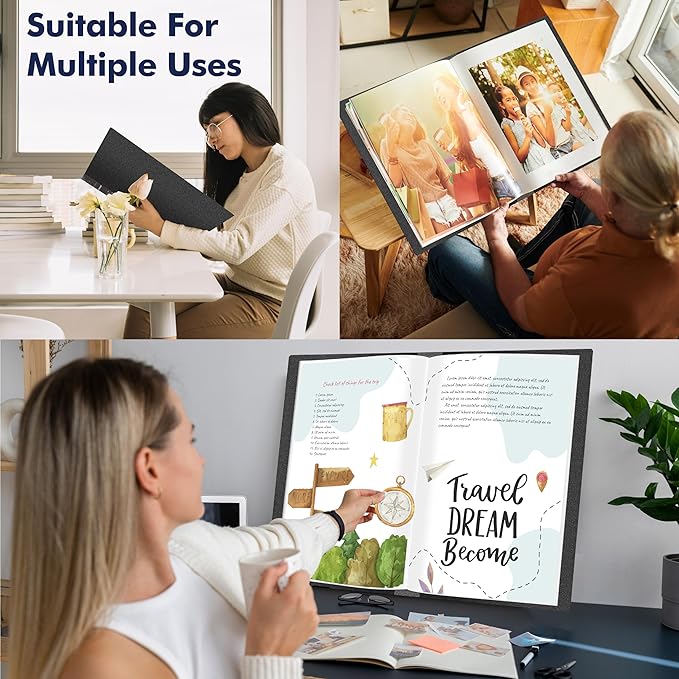 Art Portfolio Folder, 40 Clear Pockets Paper Protectors Display 80 Pages Clear Presentation Book for Artworks, Letters, Report Sheets, Documents (Can Accommodate 11” x17”)