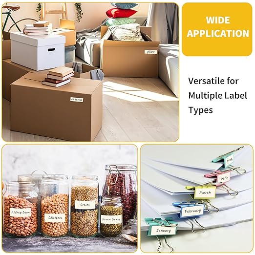 Masking Tape, 0.75 inch Wide Painters Tape, 4 Pack Strong Adhesive Labeling Tape, Beige White, 55 Yards per Roll (220 Total Yards) for Home, Office, Labeling, School, DIY, and Crafts