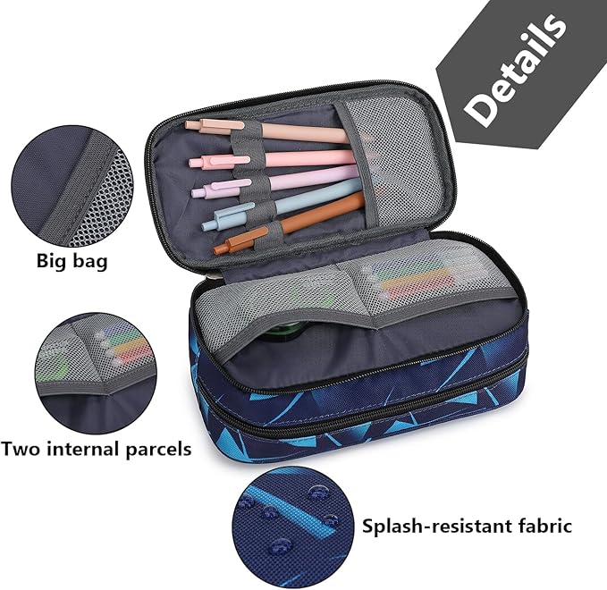 Pencil Cases for kids, Large Capacity Pencil Pouch, Office College School Marker Organizer Case pen for Men Women Adult Teens