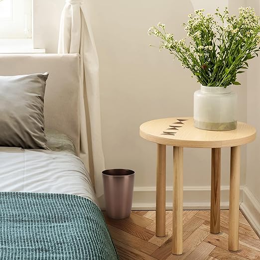 Mini Waste Basket - Durable Small Plastic Garbage Trash Can Bin - Lidless Open-Top Rectangular Slim Profile for Compact Spaces - Suitable for Home, Bathroom, Office, Bedroom, Kitchen and More, Copper