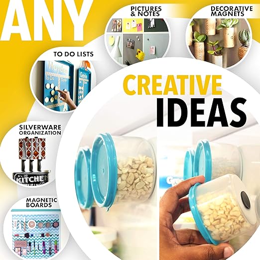 X-bet MAGNET 50 pcs, 1 Inch (25mm) - Round Disc Magnets for DIY, Craft Hobbies, Science & School Projects – Bulk lot of Tiny Ceramic Magnets