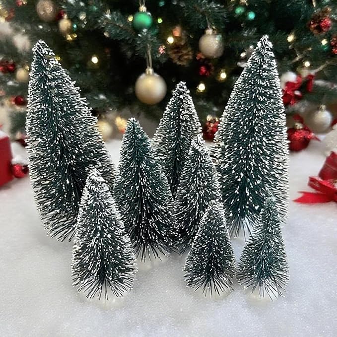 Mini Christmas Trees 12 Pcs Artificial Christmas Tree Christmas Decorations for Christmas Decor Home Table Craft Christmas Party