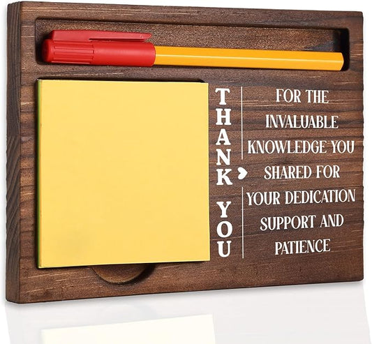 Thank You Desk Motivational Difference Maker Gift for Teacher Healthcare Worker Professional, for Retirement New Job Work Anniversaris, Office Stuff Sticky Note Pad Holder Dispenser TBC171