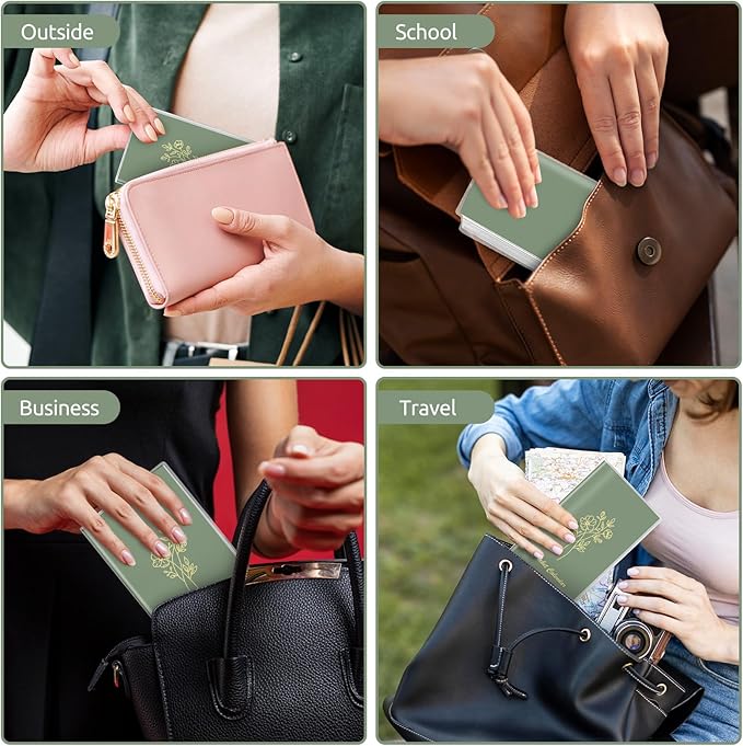 Pocket Calendar 2026-2027, Pocket Planner 2026-3.7" x 6.7" - Runs from July 2025 Until December 2027, Monthly Planner 2025-2027 with PVC Cover for Planning, Green