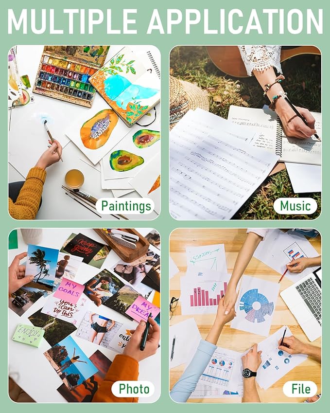 Nicpro 12x18" Art Portfolio Folder, 30 Pockets Display 60 Pages Art Painting Portfolio Binder with Clear Plastic Sleeves, Presentation Storage Book for Kids & Artists Artwork Drawing - (Black)