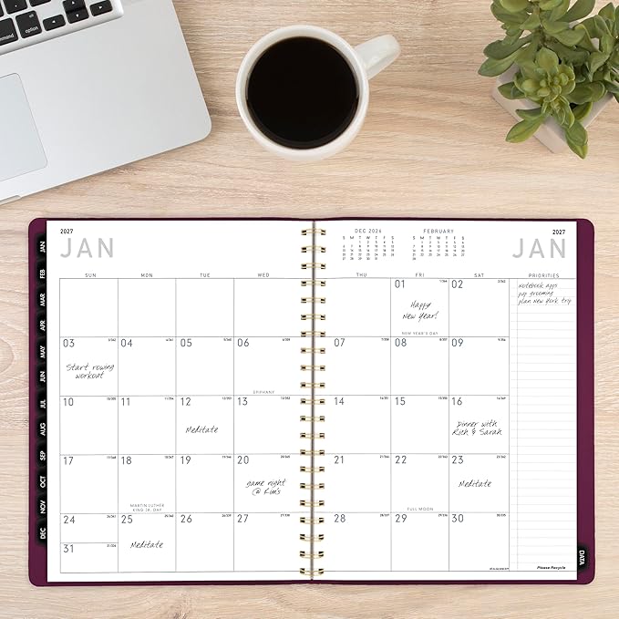 AT-A-GLANCE 2026 Appointment Book Planner, Weekly & Monthly, 8.25" x 11", Large, Half-Hourly, Contemporary, Purple (70940X1426)