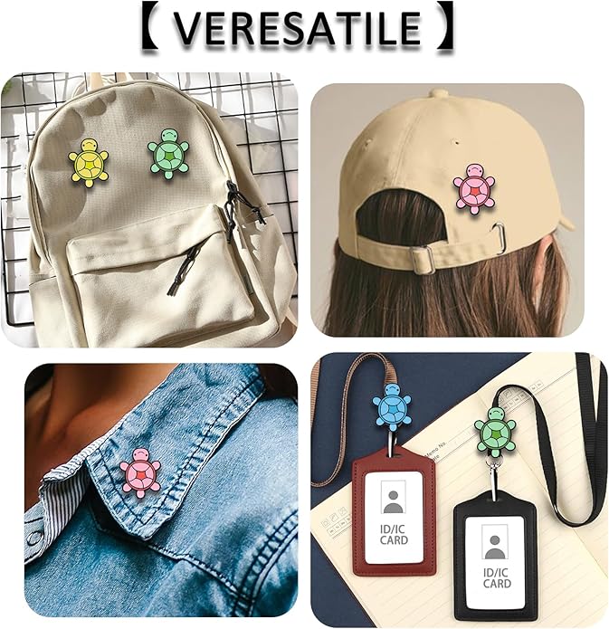 4Pcs Funny Colorful Turtle Brooch, Cute Animal Turtle Enamel Pin, Cartoon Alloy Brooch Suitable for Decorating Clothes, Bags, Hats, Gifts and Parties