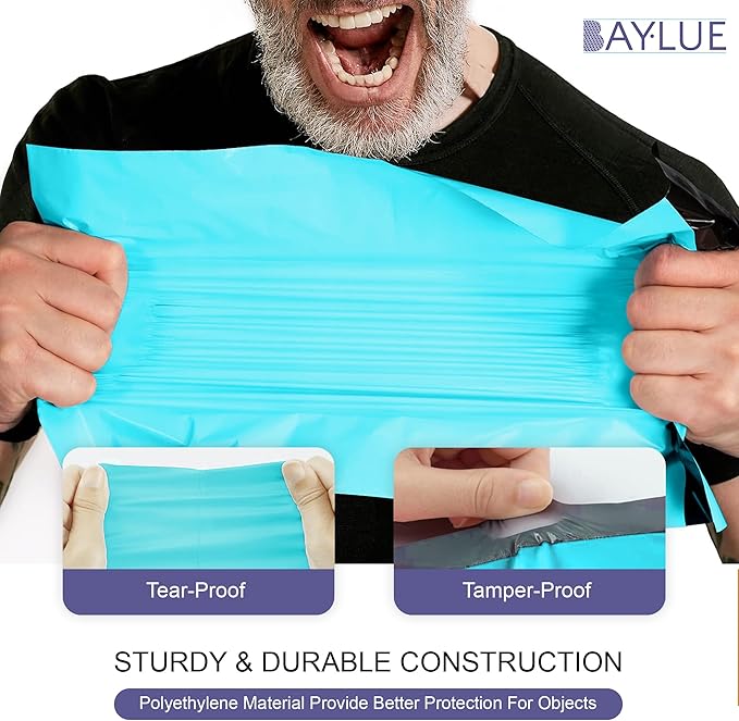 Teal Large Poly Mailers 19x24 Inch | Strong Adhesive Self-Seal Mailer Bags | Tear, Tamper, Water Resistant Shipping Envelopes | Thick Strong polymailer Bags XL Clothing Shipping Bags | 100 Pcs Bulk
