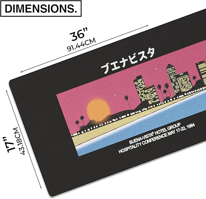 MPCO. OZGMX Large Gaming Desk Pad - 36" x 17" Aeroglyde Fabric Buenavista Desk Mats - Non-Slip, Washable, Smooth Glide for Precision Gaming & Work