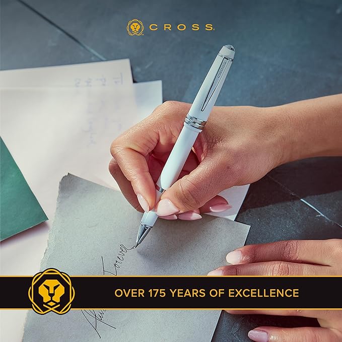 Cross Bailey Light Refillable Fountain Presented in a Everyday Gift Box - Medium Point, Black Ink, Polished Black