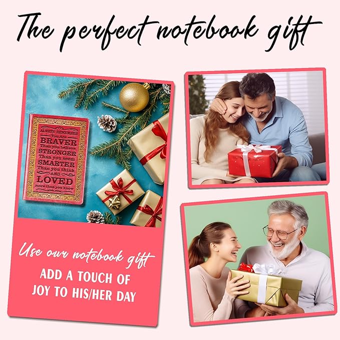 Red A5 Lined Leather Journal Notebook,Inspirational Leather Journal Notebook for Men Women,200 Pages 100 Gsm Thick Ruled Paper Daily Diary for School,Travel,Business,Work (Red)