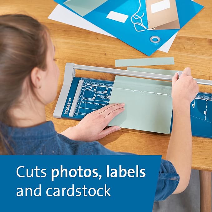 Dahle 508 Personal Rotary Trimmer, 18" Cut Length, 5 Sheet Capacity, Self-Sharpening, Automatic Clamp, German Engineered Paper Cutter