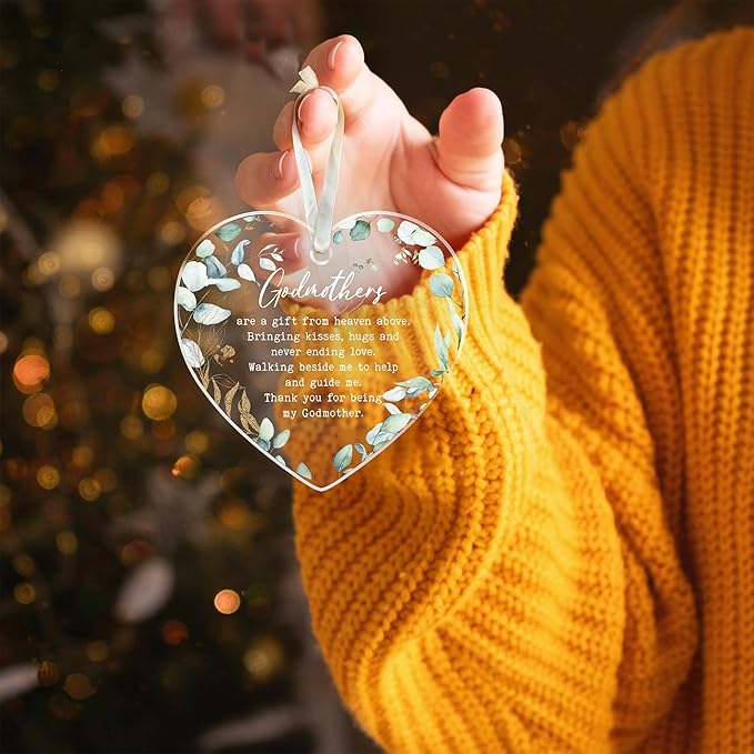 Godmother Christmas Ornament - Godmother Gifts - Acrylic Xmas Ornament