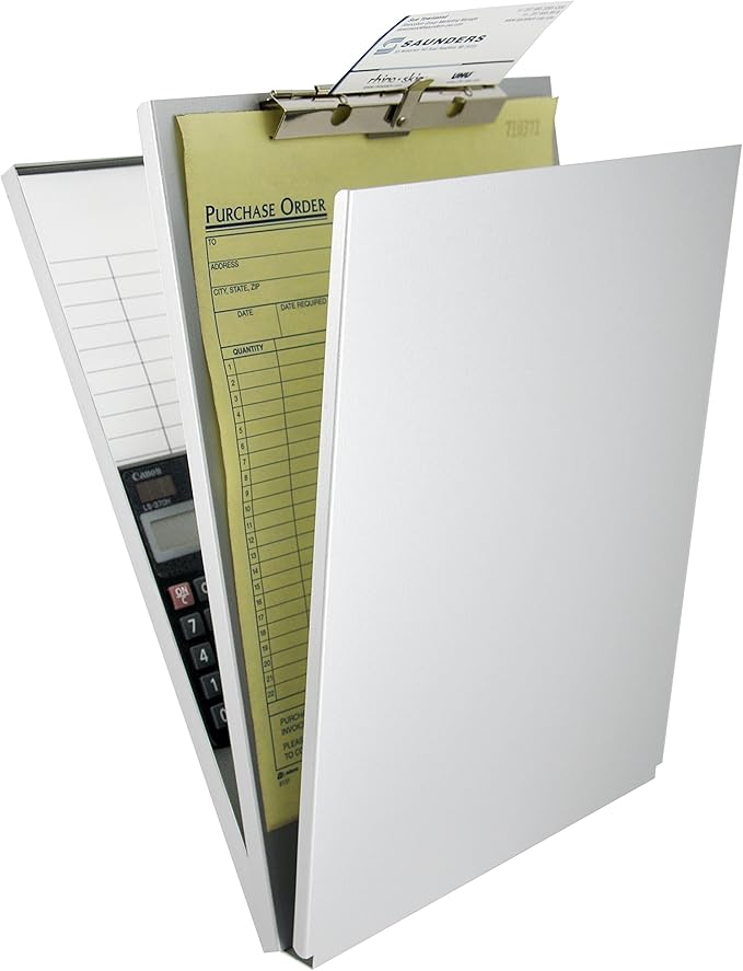 Saunders Recycled Aluminum A-Holder Form Holder – Letter Size Form Holder with Hinged Writing Plate. Office Supplies