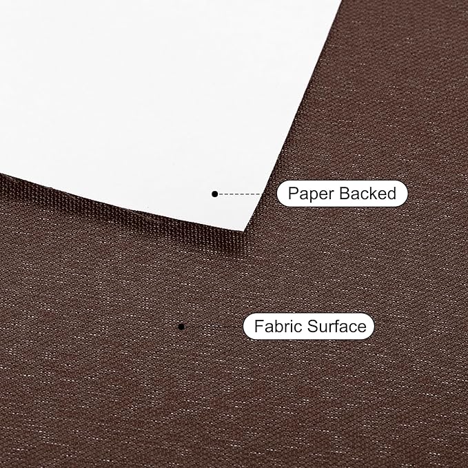 PATIKIL Book Binding Cloth, 51 x 11 Inches Book Cloth for Binding Repairing Fabric Surface Paper Backed Bookbinding Supplies, Dark Brown
