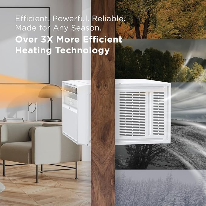 TCL 12,000 BTU Q-Series Smart Inverter Window AC with Heat Pump, Ultra-Quiet, up to 67% Energy Saving, 115V, Compatible with Alexa/Google Assistant/Apple Homekit/Matter, Cools up to 550 Sq. Ft.