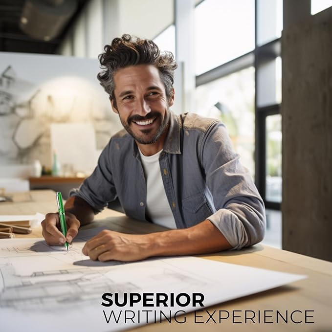 ZenZoi Green Mechanical Pencil w/Schmidt 0.7 mm Twist Lead System. Elegant Full Metal Pencil for Sketching, Drawing, Drafting, Writing & Note Taking. Luxury Gift Box for Men or Women