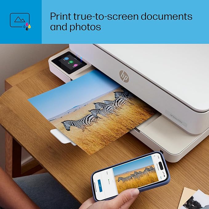 HP Envy 6155e Wireless All-in-One Color Inkjet Printer, Print, scan, Copy, Duplex Printing Best-for-Home, 3 month Instant Ink trial included (714L5A)