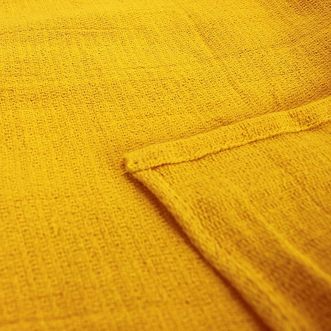 Arkwright Surgical Huck Towels - (Pack of 12) Lint Free & Highly Absorbent Pre-Treated Cotton Cleaning Cloths, Perfect for Medical, Auto Detailing, Window Glass, and Shop, 16 x 26 in, Yellow