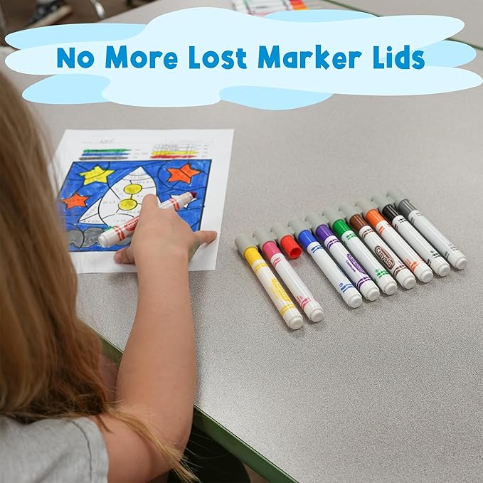 Darware Marker Holders (25-Pack); The Original Marker Gripper Silicone Marker Organizers for Broad Tip Colored Marker Sets, No More Lost Lids